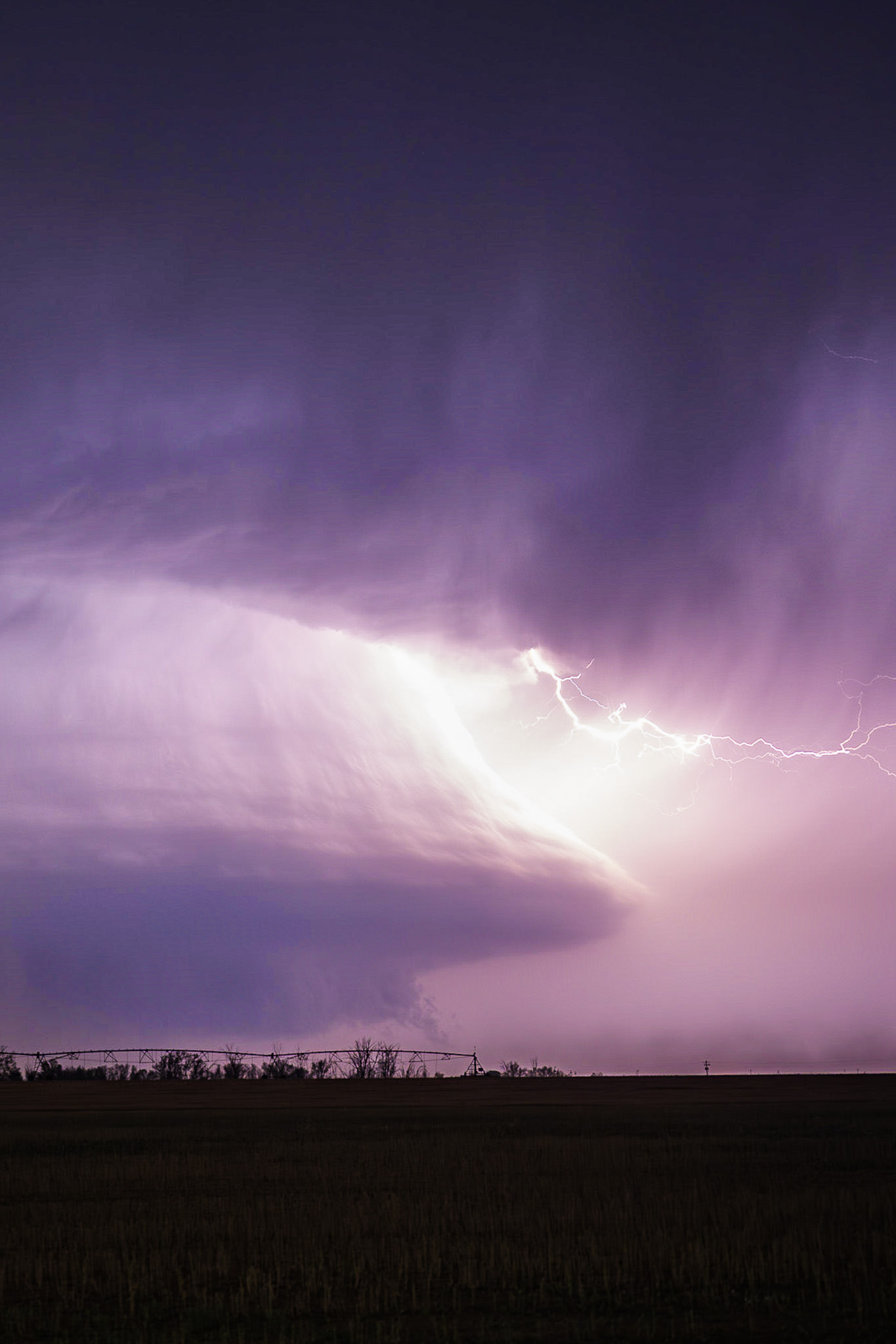 Texas Supercell with Lightning